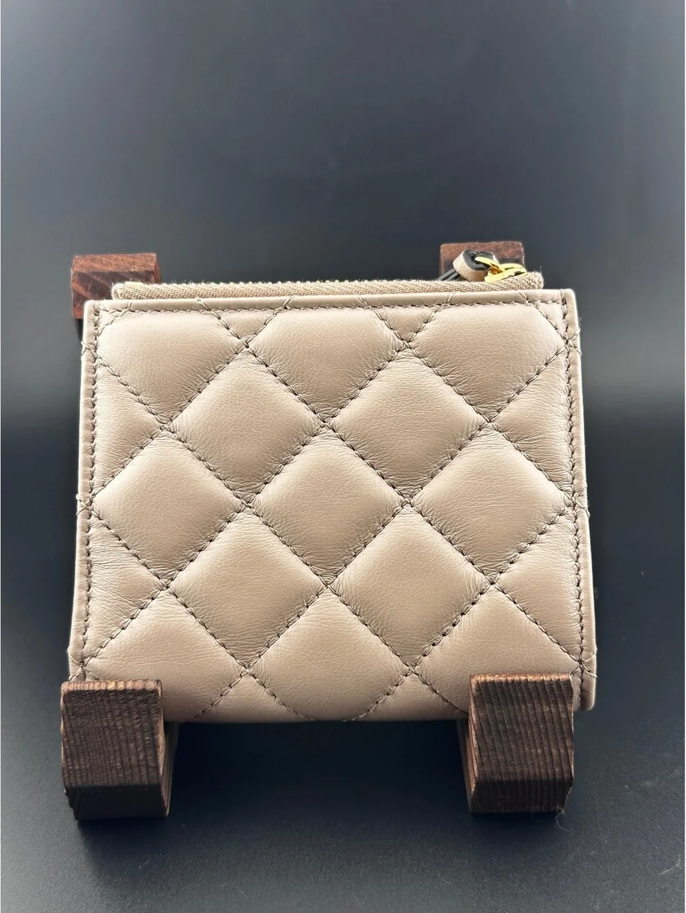 Versace Quilted Leather Wallet with Gold Medusa Button